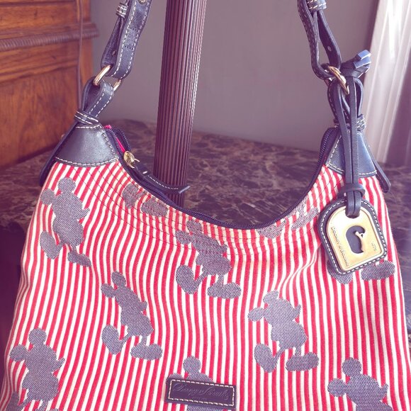 Dooney & Bourke Disney Red, White, Blue Striped Bag - Picture 1 of 8